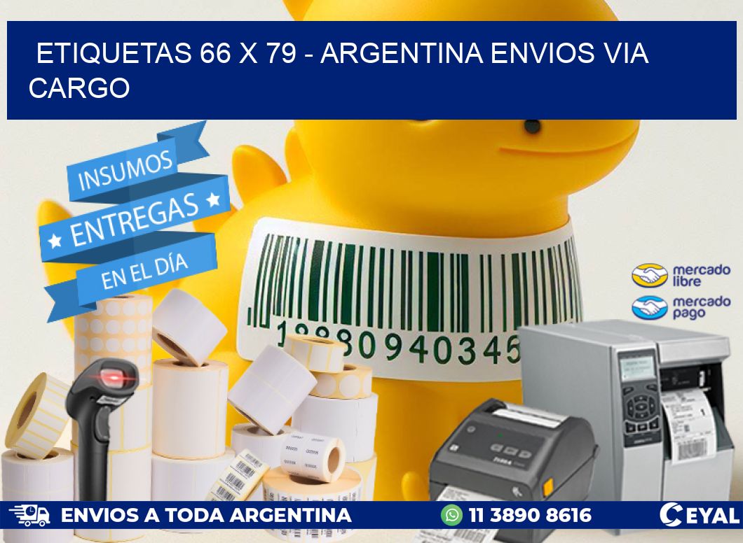 ETIQUETAS 66 x 79 - ARGENTINA ENVIOS VIA CARGO