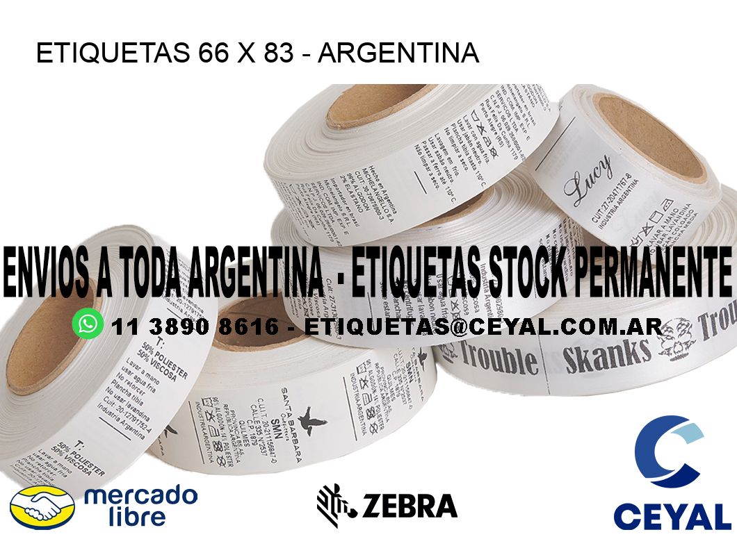 ETIQUETAS 66 x 83 - ARGENTINA