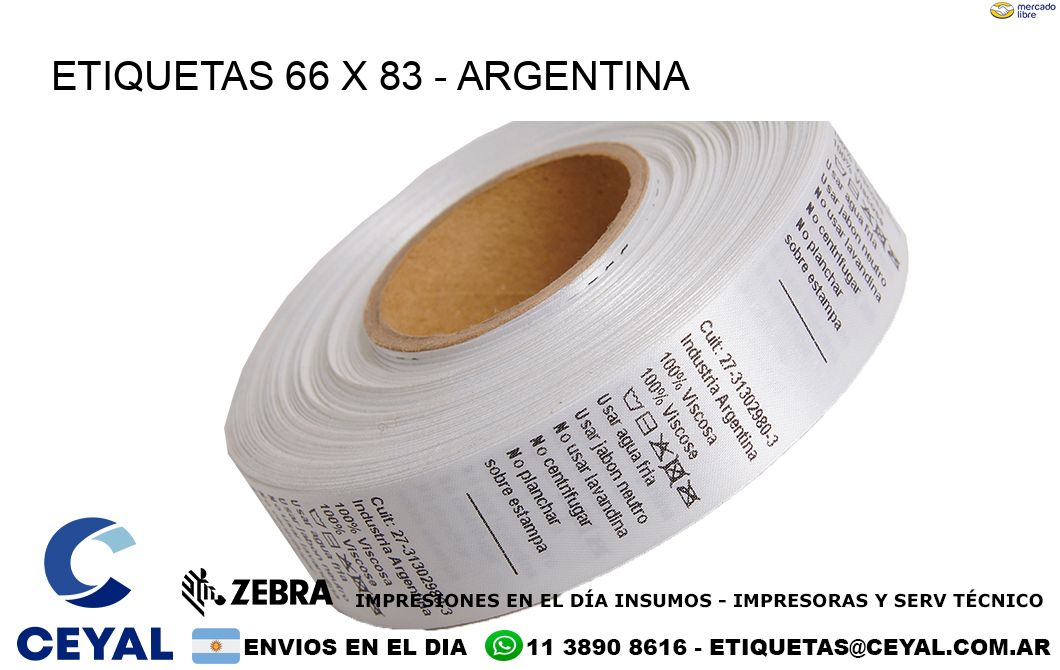 ETIQUETAS 66 x 83 - ARGENTINA