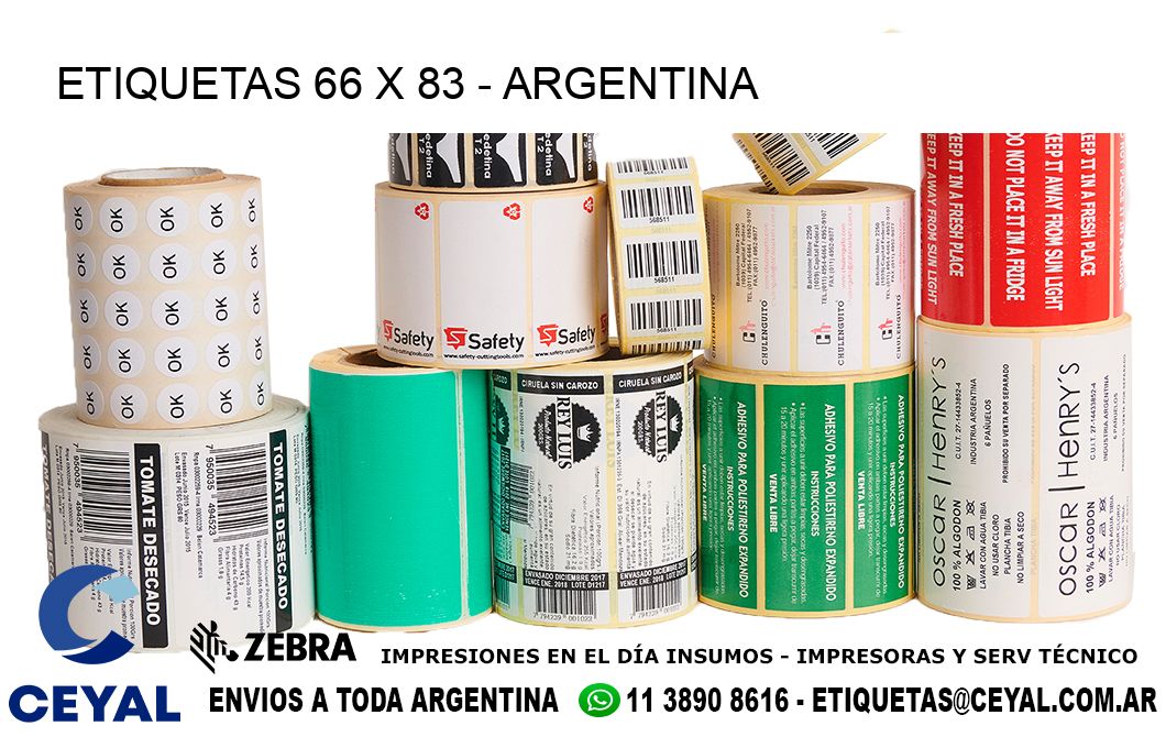 ETIQUETAS 66 x 83 - ARGENTINA