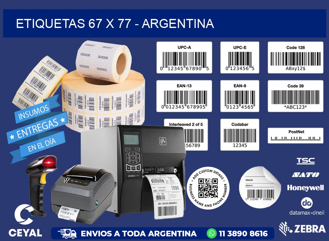 ETIQUETAS 67 x 77 - ARGENTINA