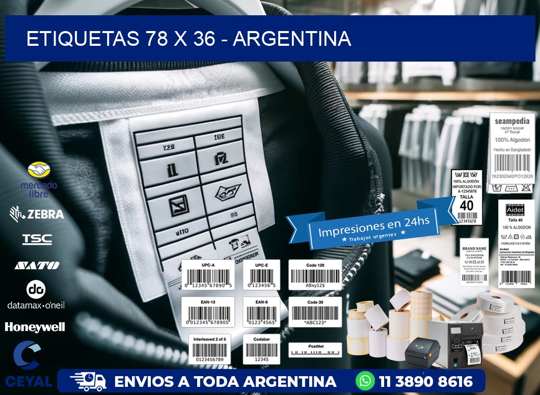 ETIQUETAS 78 x 36 - ARGENTINA