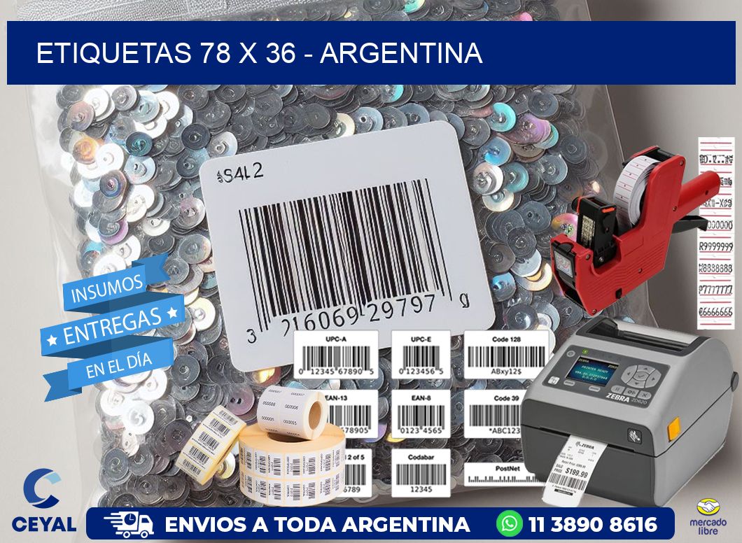 ETIQUETAS 78 x 36 - ARGENTINA