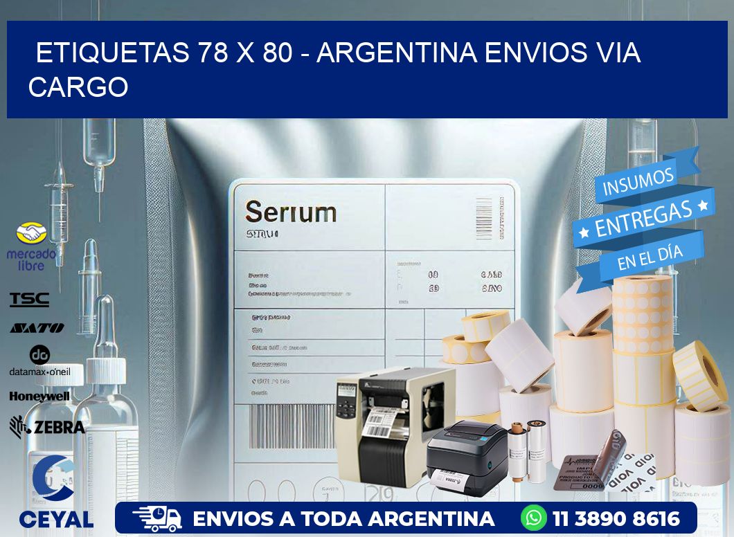 ETIQUETAS 78 x 80 – ARGENTINA ENVIOS VIA CARGO