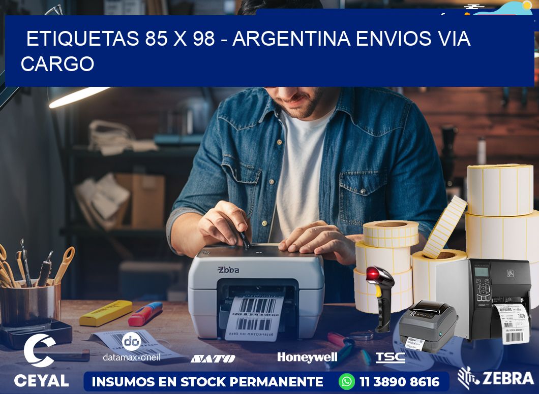 ETIQUETAS 85 x 98 - ARGENTINA ENVIOS VIA CARGO