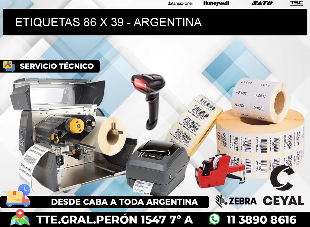 ETIQUETAS 86 x 39 - ARGENTINA