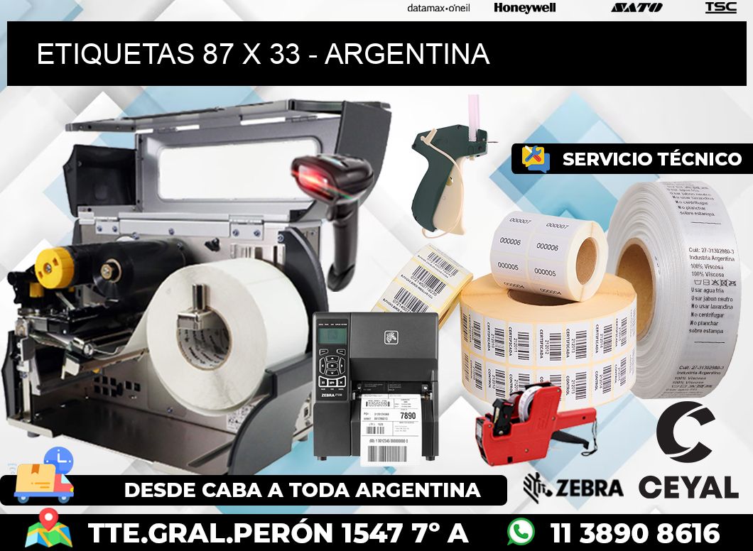 ETIQUETAS 87 x 33 - ARGENTINA