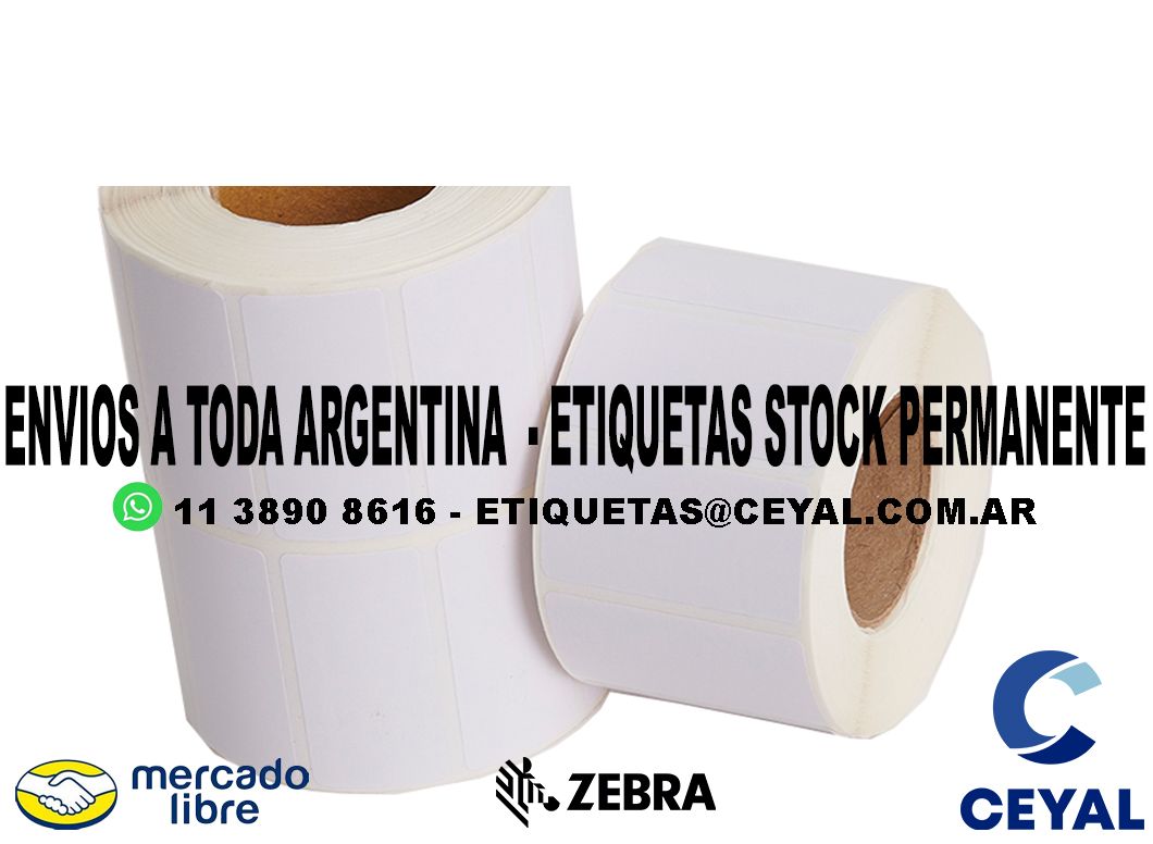 ETIQUETAS 87 x 40 - ARGENTINA ENVIOS VIA CARGO