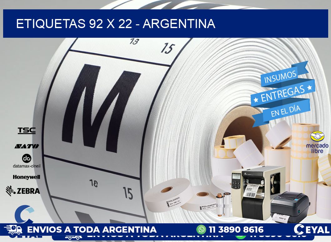 ETIQUETAS 92 x 22 - ARGENTINA