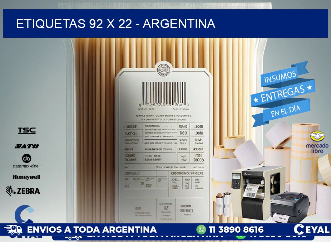 ETIQUETAS 92 x 22 - ARGENTINA