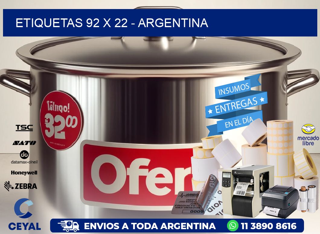 ETIQUETAS 92 x 22 - ARGENTINA