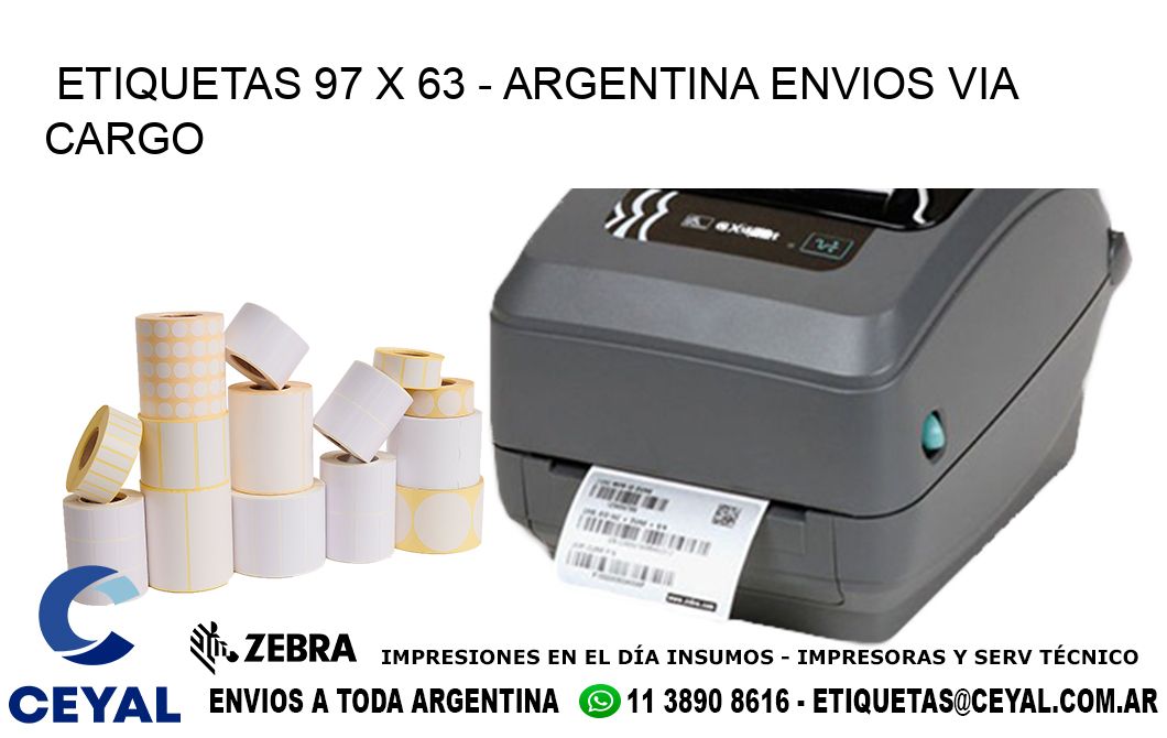 ETIQUETAS 97 x 63 - ARGENTINA ENVIOS VIA CARGO