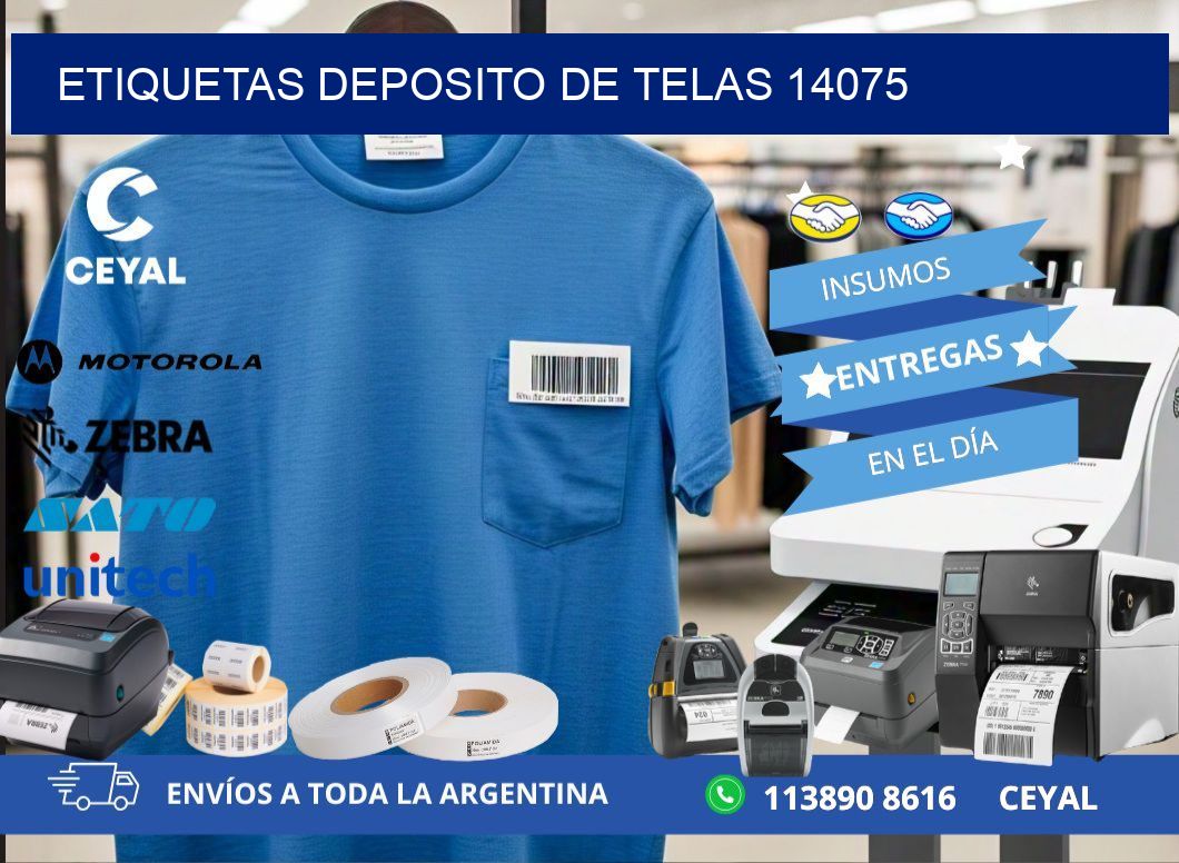 ETIQUETAS DEPOSITO DE TELAS 14075