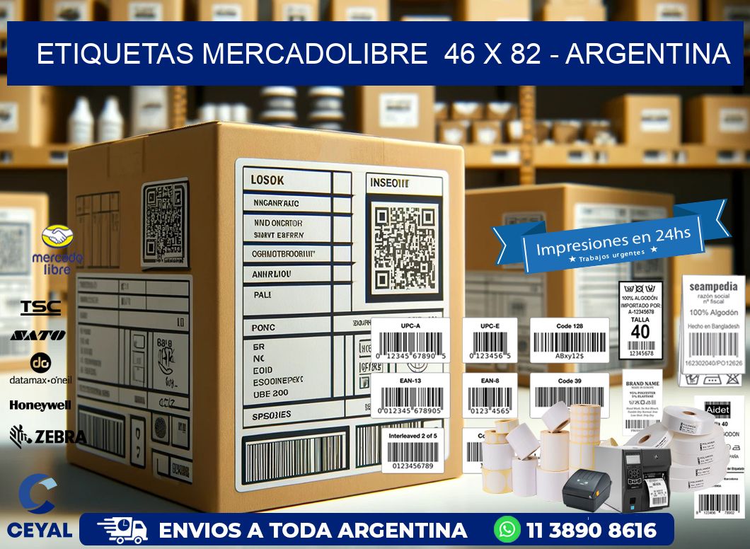 ETIQUETAS MERCADOLIBRE  46 x 82 – ARGENTINA