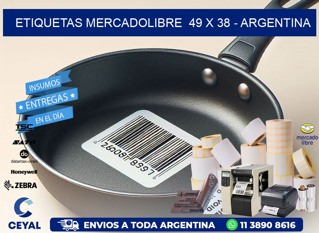 ETIQUETAS MERCADOLIBRE  49 x 38 - ARGENTINA