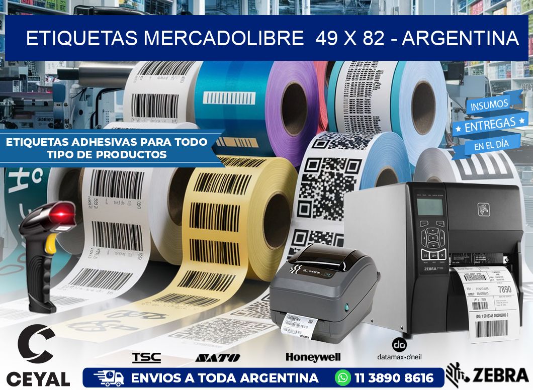 ETIQUETAS MERCADOLIBRE  49 x 82 – ARGENTINA