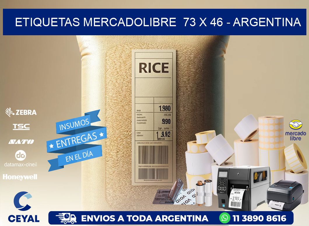 ETIQUETAS MERCADOLIBRE  73 x 46 - ARGENTINA