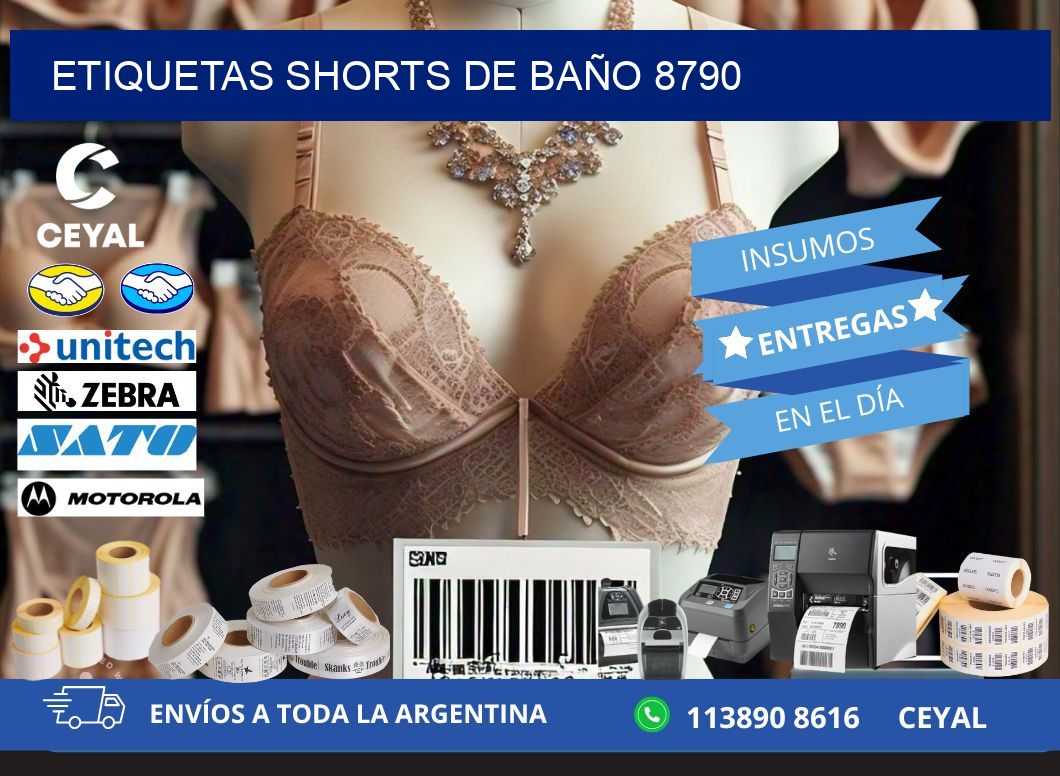 ETIQUETAS SHORTS DE BAÑO 8790