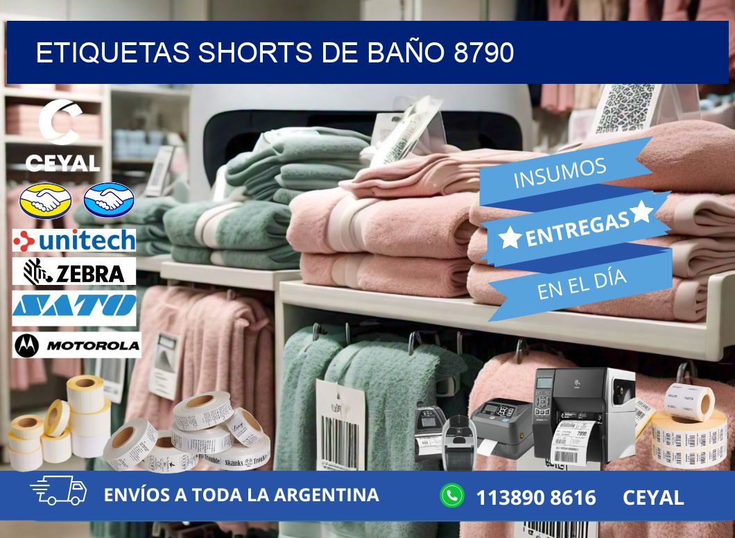 ETIQUETAS SHORTS DE BAÑO 8790