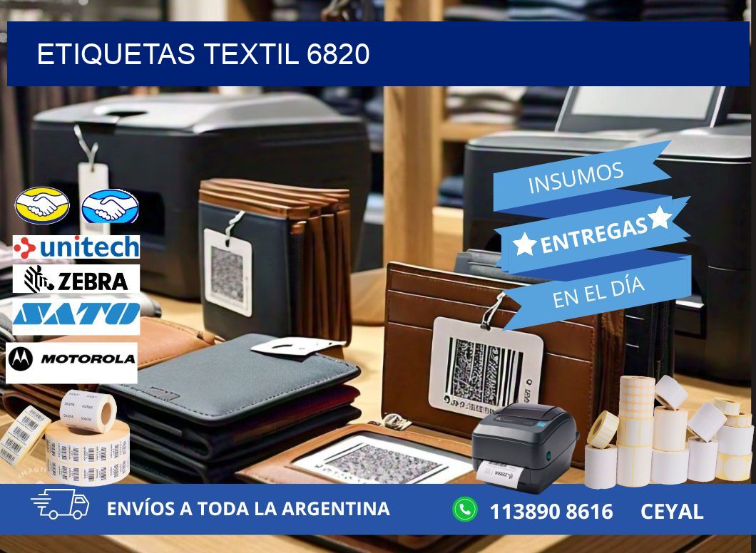 ETIQUETAS TEXTIL 6820