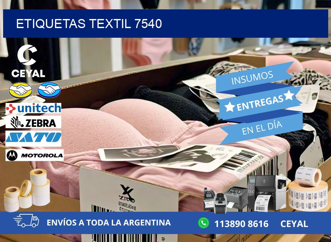 ETIQUETAS TEXTIL 7540