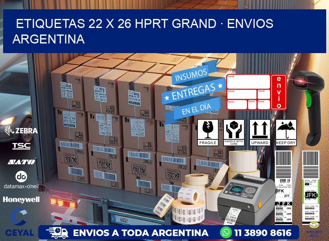 ETIQUETAS 22 x 26 HPRT GRAND · ENVIOS ARGENTINA