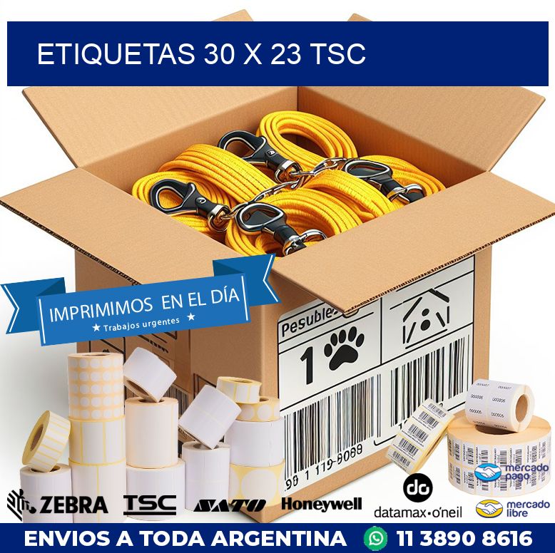 ETIQUETAS 30 x 23 TSC
