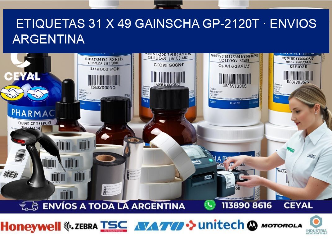 ETIQUETAS 31 x 49 GAINSCHA GP-2120T · ENVIOS ARGENTINA