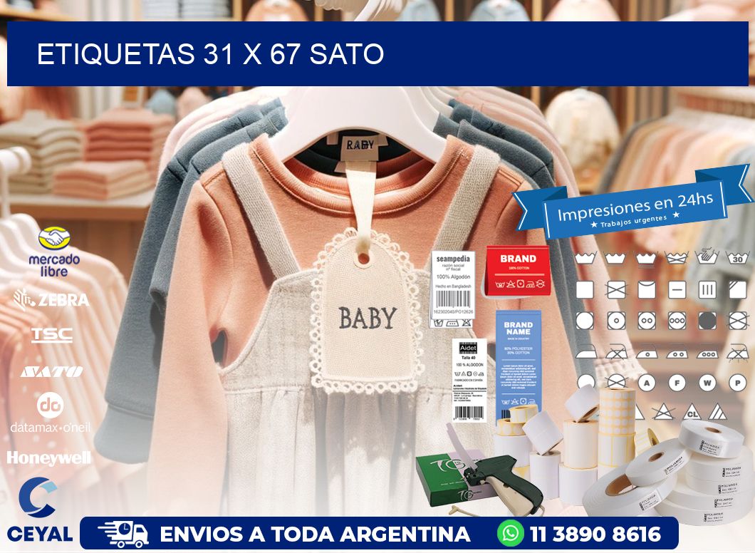 ETIQUETAS 31 x 67 SATO