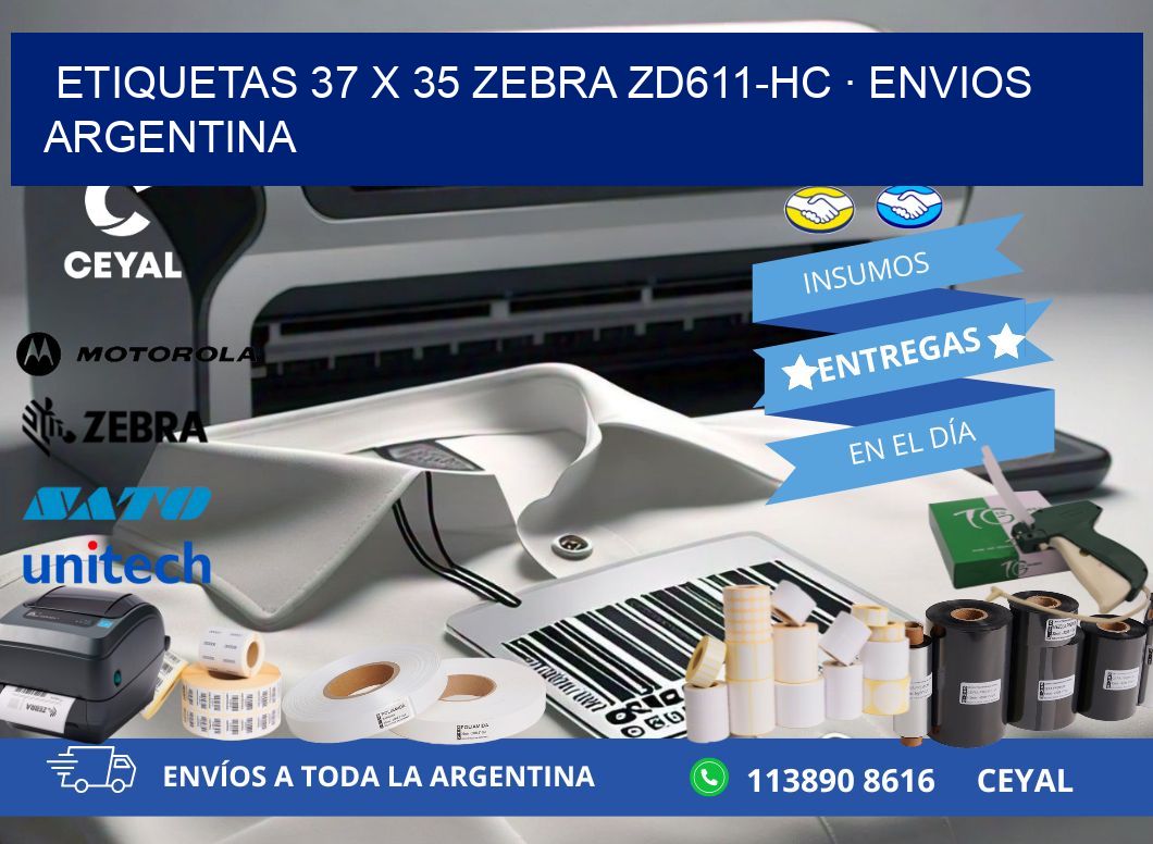 ETIQUETAS 37 x 35 ZEBRA ZD611-HC · ENVIOS ARGENTINA