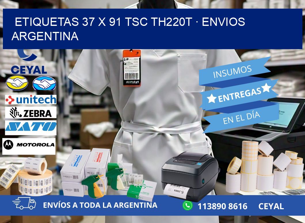ETIQUETAS 37 x 91 TSC TH220T · ENVIOS ARGENTINA