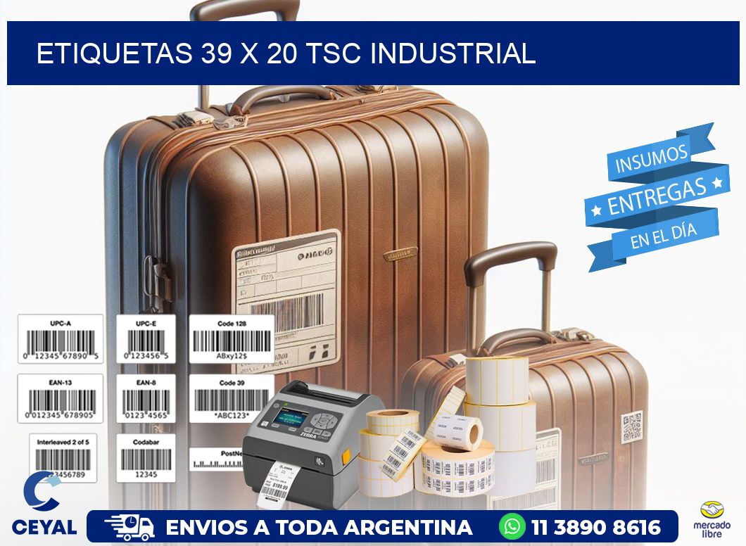 ETIQUETAS 39 x 20 TSC INDUSTRIAL