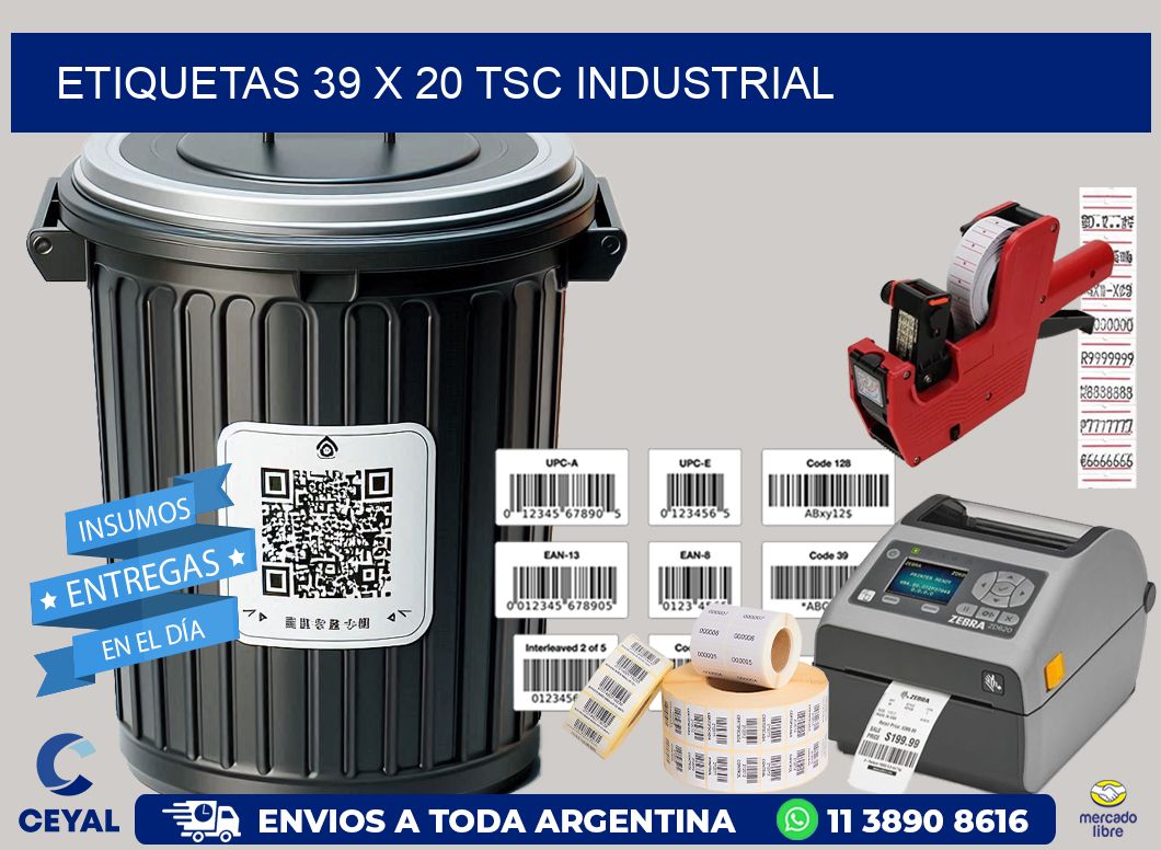 ETIQUETAS 39 x 20 TSC INDUSTRIAL
