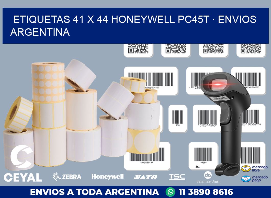ETIQUETAS 41 x 44 HONEYWELL PC45T · ENVIOS ARGENTINA