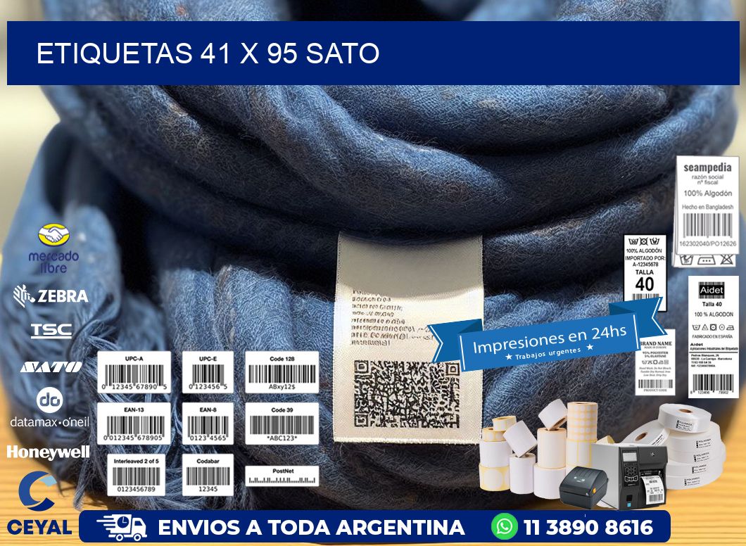 ETIQUETAS 41 x 95 SATO