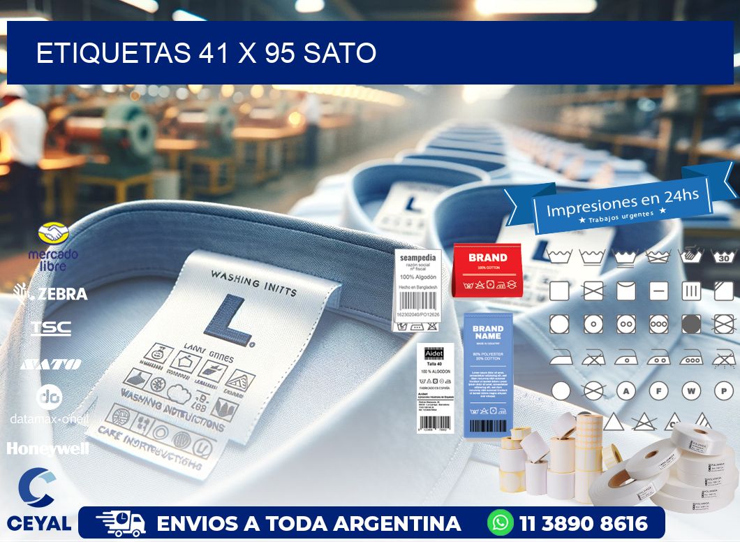 ETIQUETAS 41 x 95 SATO