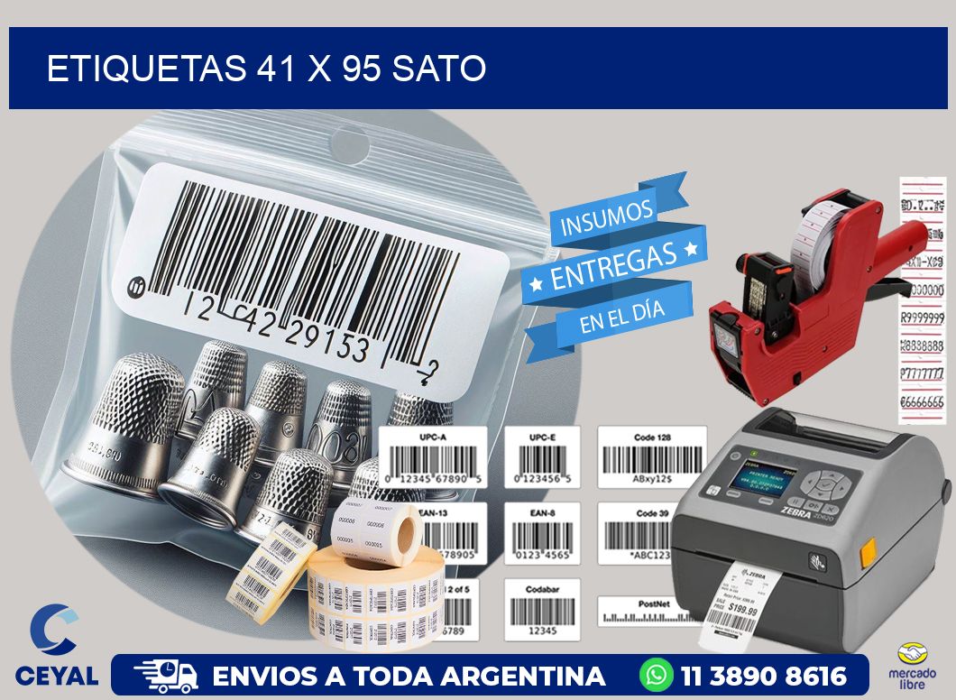 ETIQUETAS 41 x 95 SATO