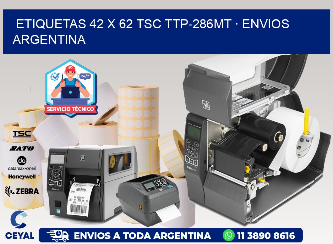 ETIQUETAS 42 x 62 TSC TTP-286MT · ENVIOS ARGENTINA