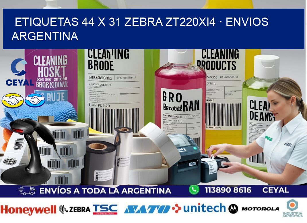 ETIQUETAS 44 x 31 ZEBRA ZT220Xi4 · ENVIOS ARGENTINA
