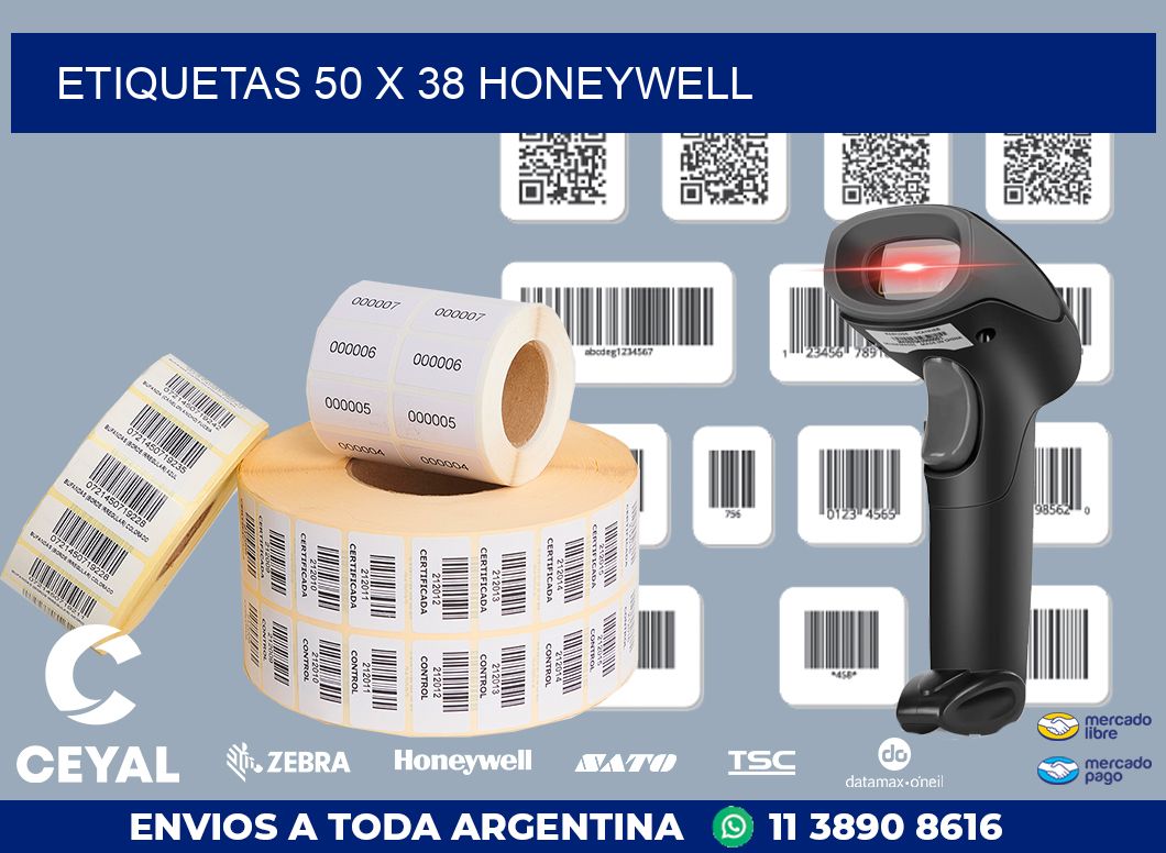 ETIQUETAS 50 x 38 HONEYWELL