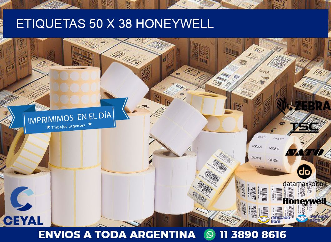 ETIQUETAS 50 x 38 HONEYWELL