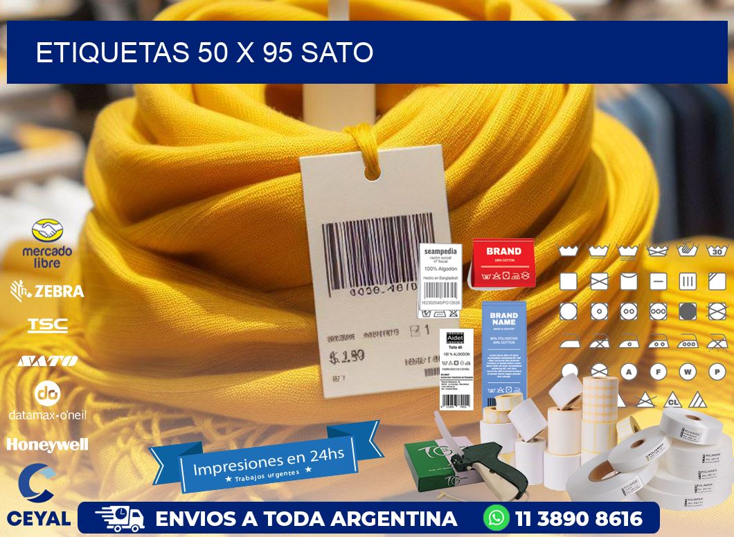 ETIQUETAS 50 x 95 SATO