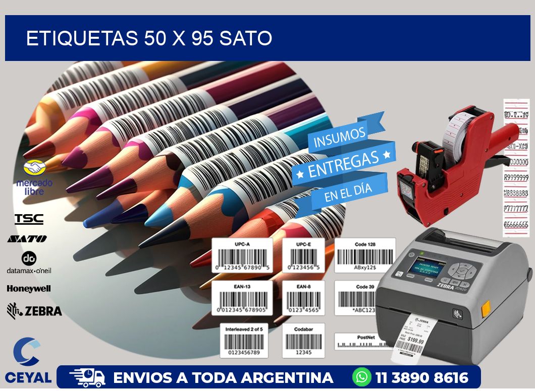 ETIQUETAS 50 x 95 SATO