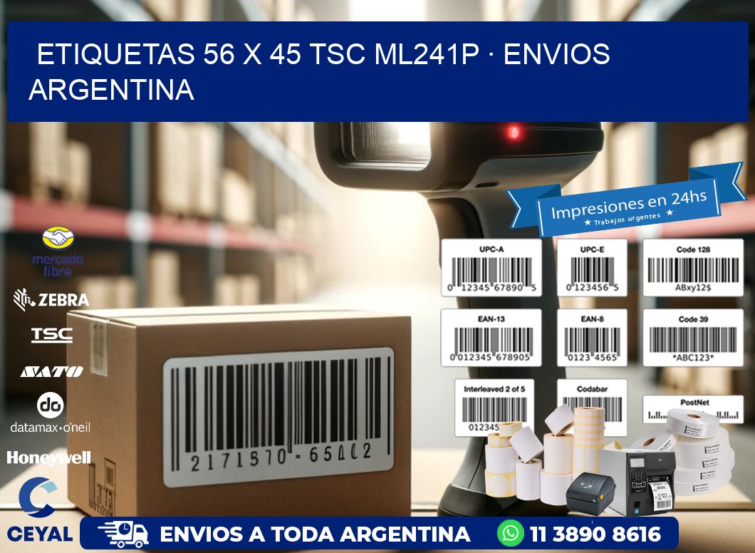 ETIQUETAS 56 x 45 TSC ML241P · ENVIOS ARGENTINA