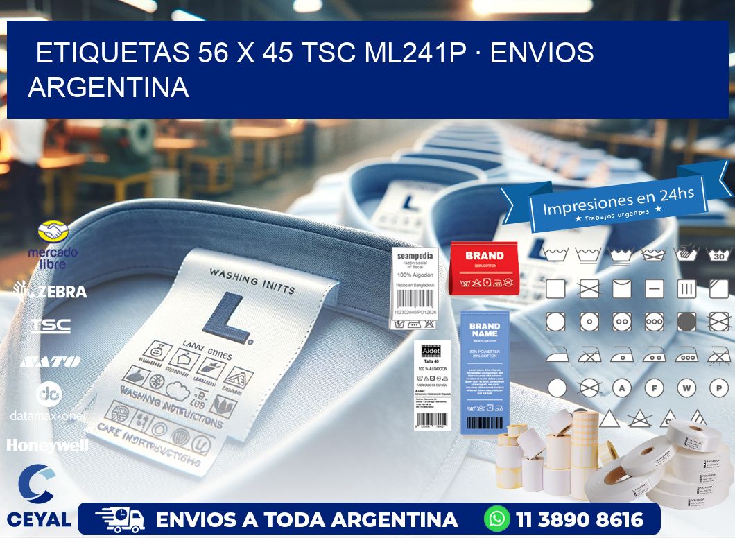 ETIQUETAS 56 x 45 TSC ML241P · ENVIOS ARGENTINA