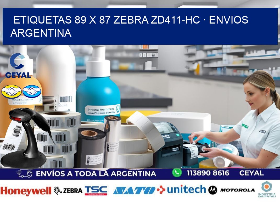 ETIQUETAS 89 x 87 ZEBRA ZD411-HC · ENVIOS ARGENTINA
