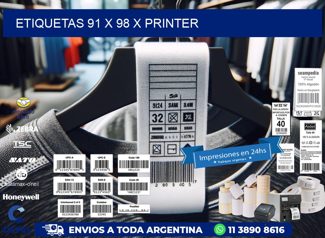 ETIQUETAS 91 x 98 X PRINTER
