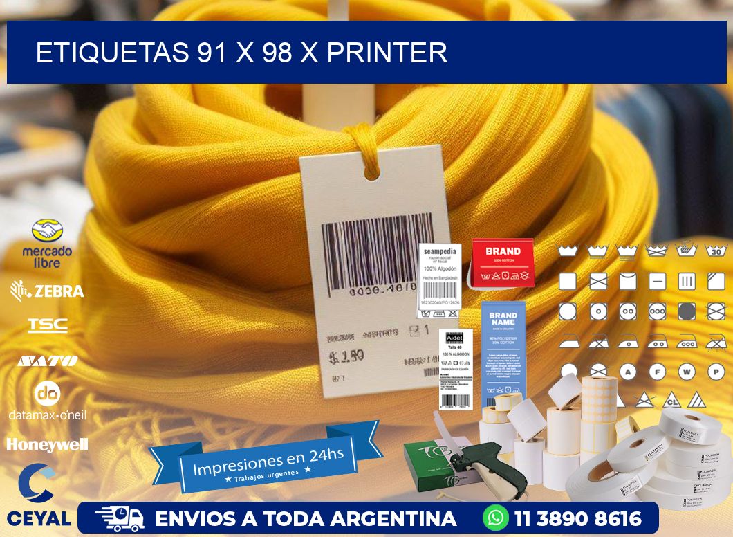 ETIQUETAS 91 x 98 X PRINTER