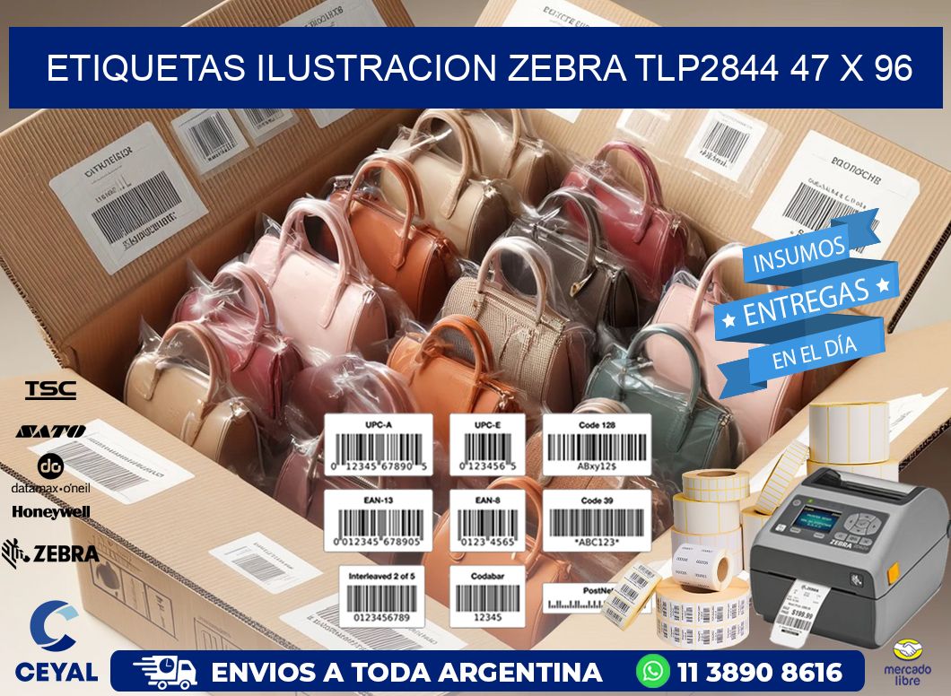 ETIQUETAS ILUSTRACION ZEBRA TLP2844 47 x 96