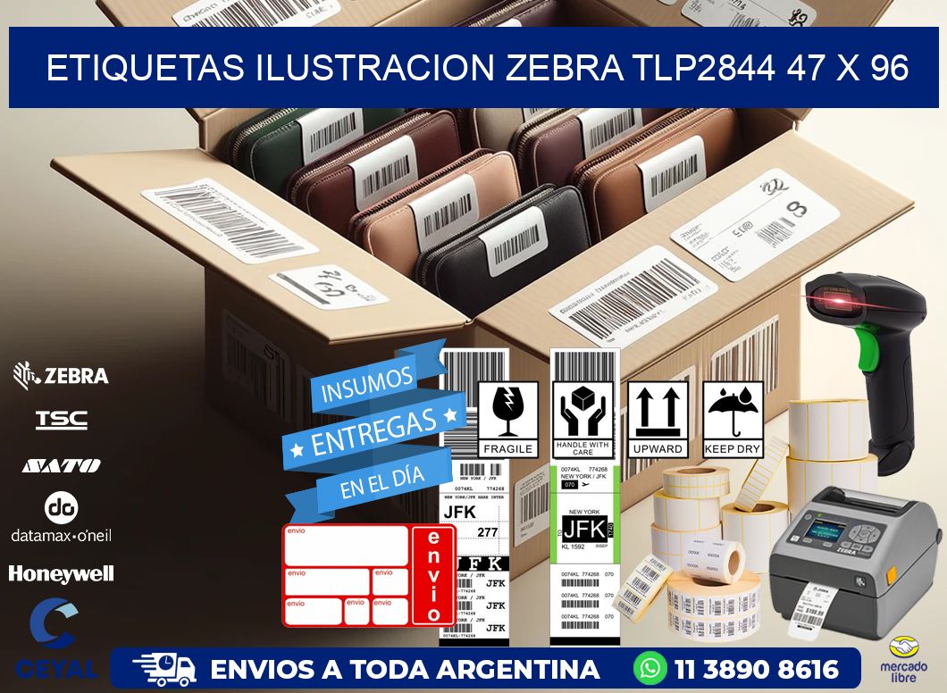ETIQUETAS ILUSTRACION ZEBRA TLP2844 47 x 96